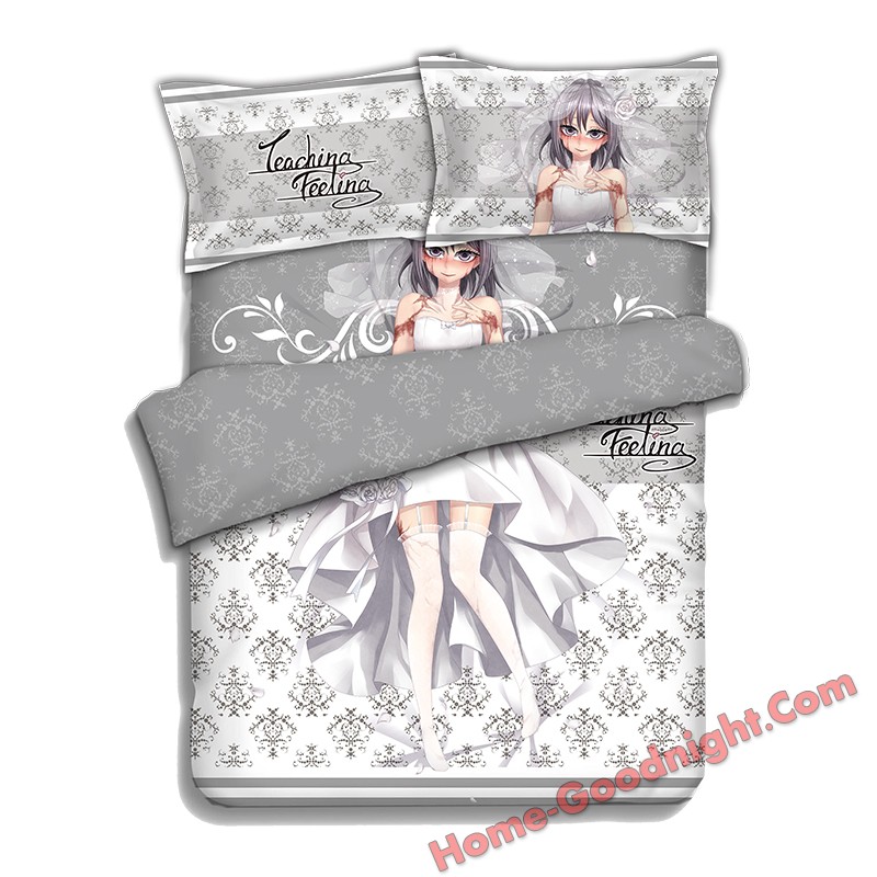 Sylvie -Teaching Feeling Anime Bed Sheet Duvet Cover with Pillow Covers